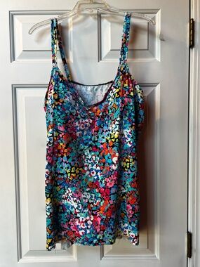 Colorful Floral Print Cami Tank Top